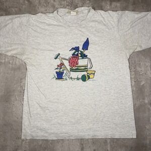 Vintage Northern Reflections Gardening Graphic Tee Size M Single Stitch USA 90s